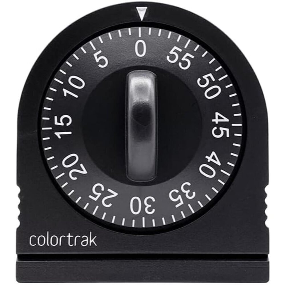 Visual Kitchen Timer 60 Minute Mechanical Wind-Up Black